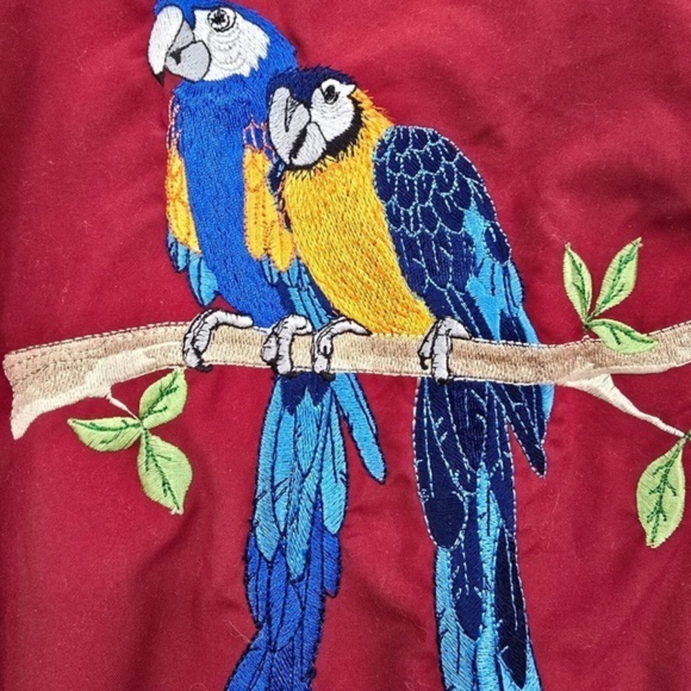 Preswick & Moore Golf Pullover Jacket Parrot Embroidered Lightweight XL - Picture 6 of 10